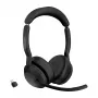 Jabra Evolve2 55 - Link380c UC Stereo, belaidis, biurui/skambučių centrui, 20 - 20000 Hz, 130 g, ausinės, juodos