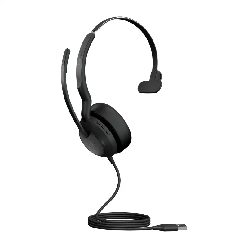 Jabra Evolve2 50 - USB-A MS Mono, laidinis, 20 - 20000 Hz, biuras/skambučių centras, 127 g, ausinės, juoda