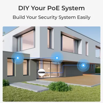 IP apsaugos kamera Reolink P434 4K, kupolinė, 8 MP, 3840×2160, PoE/DC, 2,8–8 mm, IR naktinis matymas 30 m, microSD iki 256 GB