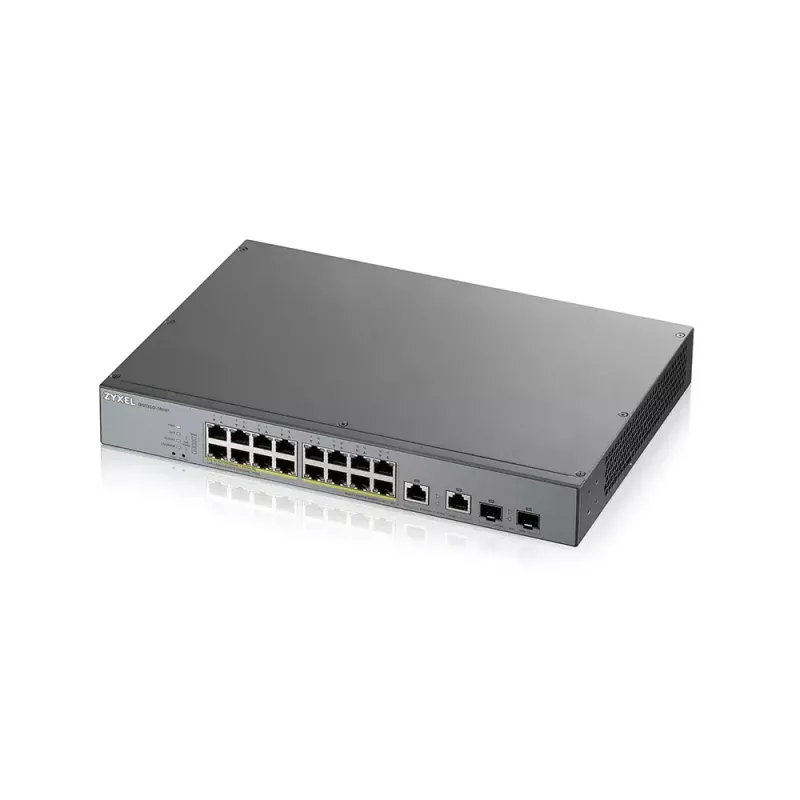 Zyxel GS1350-18HP-EU0101F tinklo komutatorius Valdomas L2 Gigabit Ethernet (10/100/1000) Power over Ethernet (PoE) Pilka