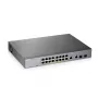 Zyxel GS1350-18HP-EU0101F tinklo komutatorius Valdomas L2 Gigabit Ethernet (10/100/1000) Power over Ethernet (PoE) Pilka