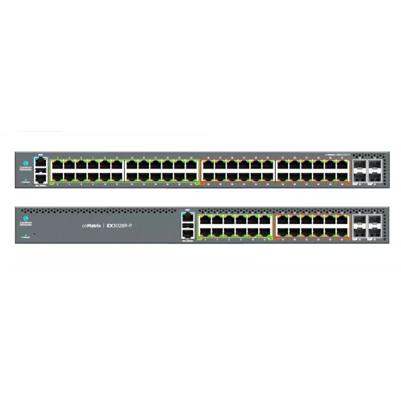 CAMBIUM NETWORKS Cnmatrix EX3028R-P jungiklis - 24x Gbit prievadai 4x SFP+ magistraliniai prievadai - PoE RPS