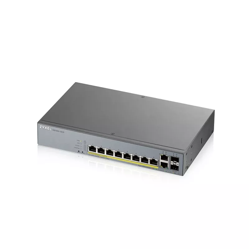 Zyxel GS1350-12HP-EU0101F tinklo komutatorius Valdomas L2 Gigabit Ethernet (10/100/1000) Power over Ethernet (PoE) Pilka