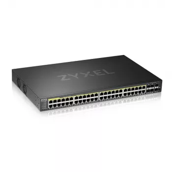Zyxel GS2220-50HP-EU0101F tinklo komutatorius Valdomas L2 Gigabit Ethernet (10/100/1000) Maitinimas per eternetą (PoE) Juodas