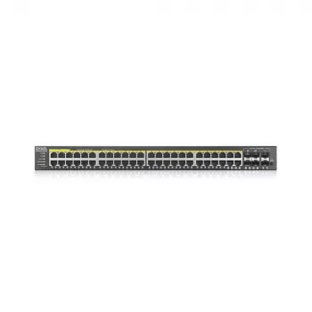 Zyxel GS2220-50HP-EU0101F tinklo komutatorius Valdomas L2 Gigabit Ethernet (10/100/1000) Maitinimas per eternetą (PoE) Juodas