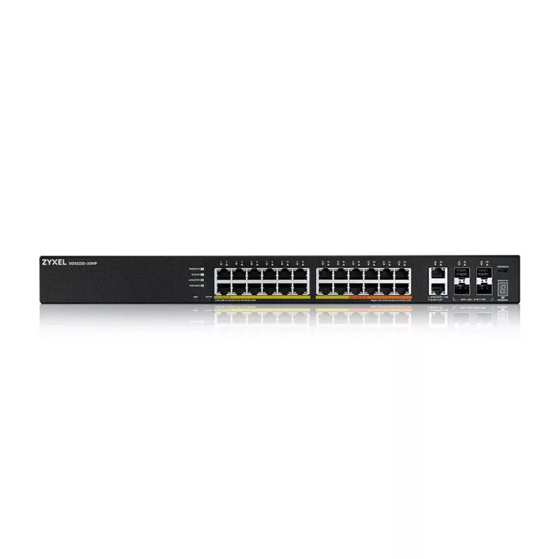 Zyxel XGS2220-30HP valdomas L3 Gigabit Ethernet (10/100/1000) maitinimas per Ethernet (PoE) juodas