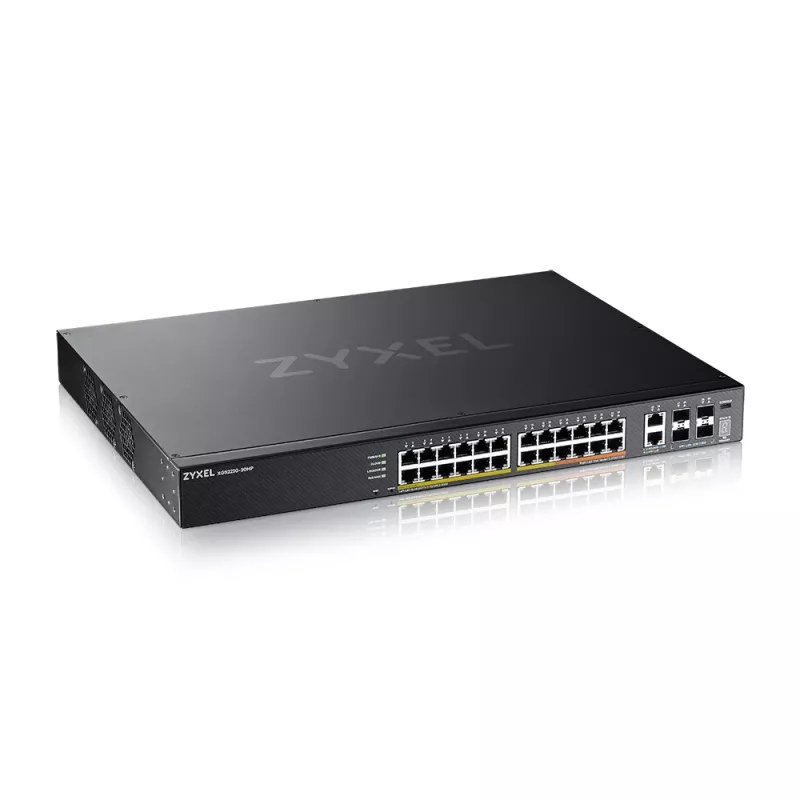 Zyxel XGS2220-30HP valdomas L3 Gigabit Ethernet (10/100/1000) maitinimas per Ethernet (PoE) juodas