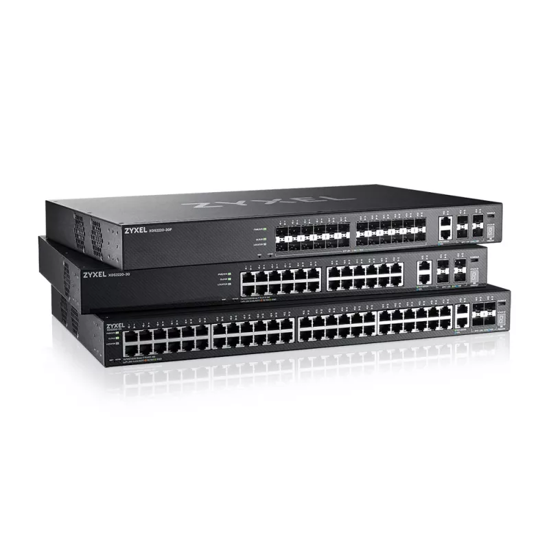 Valdomas komutatorius Zyxel XGS2220-30F L3 24 SFP 4 SFP+ 168 Gbit/s