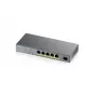Zyxel GS1350-6HP-EU0101F tinklo komutatorius Valdomas L2 Gigabit Ethernet (10/100/1000) Power over Ethernet (PoE) Pilka