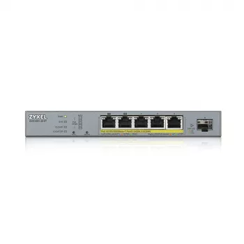 Zyxel GS1350-6HP-EU0101F tinklo komutatorius Valdomas L2 Gigabit Ethernet (10/100/1000) Power over Ethernet (PoE) Pilka