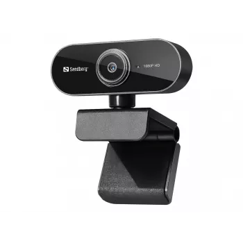 Sandberg USB Webcam Flex 1080P HD, 2 MP, 1920 x 1080 pikselių, Full HD, 30 kadrų per sekundę, USB, juoda