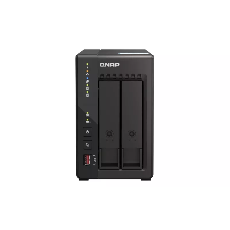 QNAP TS-253E NAS bokštinis Intel® Celeron® J6412 8 GB 0 TB QNAP QTS Juoda