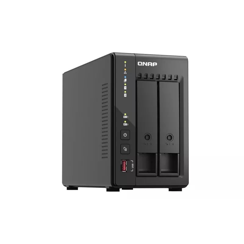 QNAP TS-253E NAS bokštinis Intel® Celeron® J6412 8 GB 0 TB QNAP QTS Juoda
