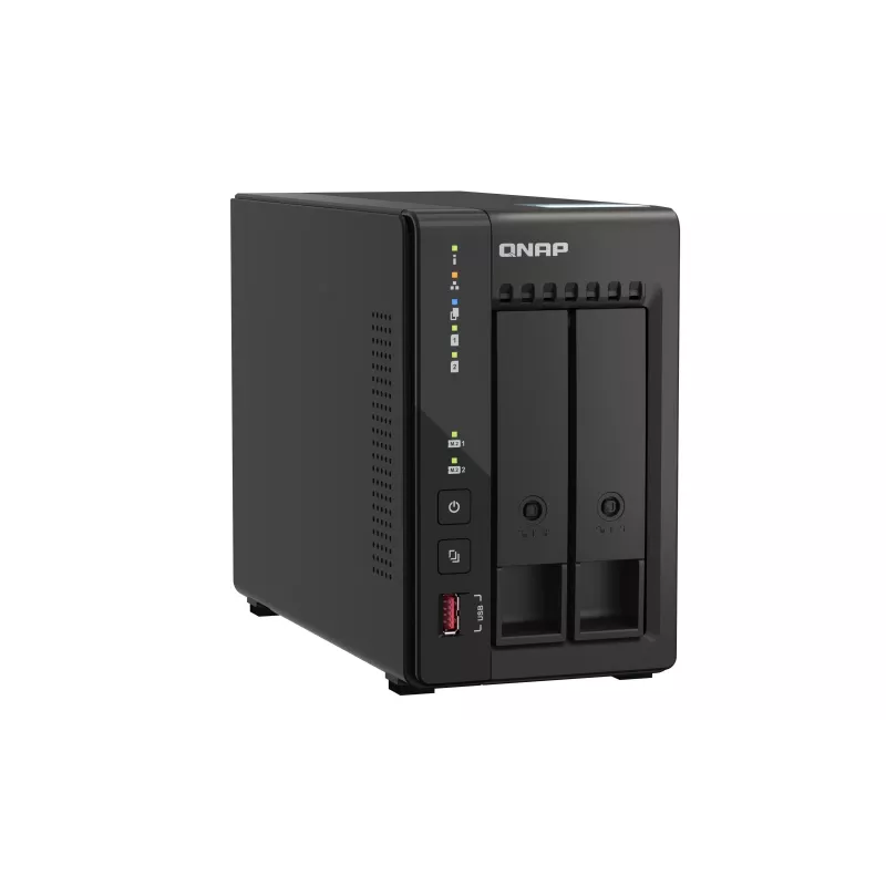 QNAP TS-253E NAS bokštinis Intel® Celeron® J6412 8 GB 0 TB QNAP QTS Juoda