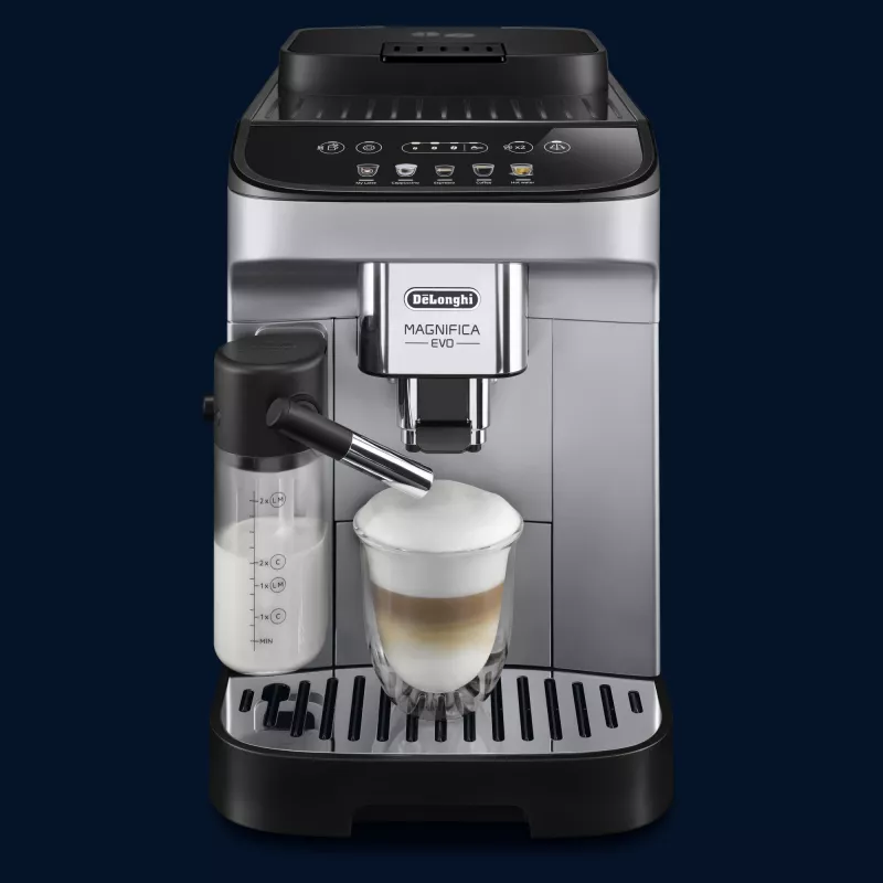 Espresso kavos aparatas De’Longhi Magnifica ECAM 290.61.SB — visiškai automatinis, 1,8 l vandens bakelis, jutiklinis valdymas, 1450 W, sidabrinis