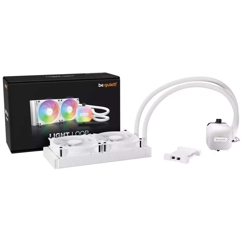 be quiet! LIGHT LOOP 240mm White procesoriaus skysčio aušinimo sistema “viskas viename” 12 cm 1 vnt.