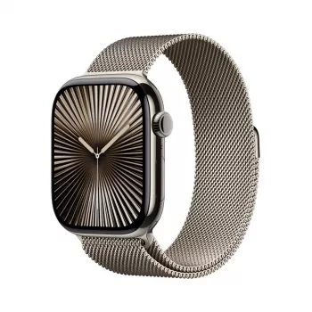 APPLE Watch Series 10 GPS + Cellular 46mm natūralaus titano korpusas su natūralia Milano kilpa - S/M