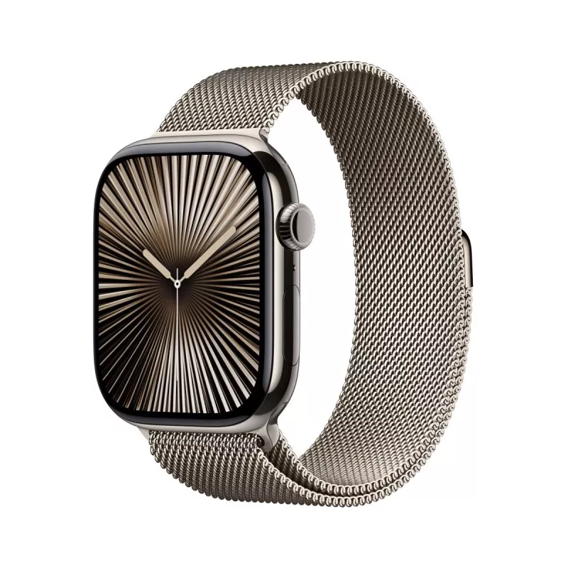 APPLE Watch Series 10 GPS + Cellular 46mm natūralaus titano korpusas su natūralia Milano kilpa - S/M