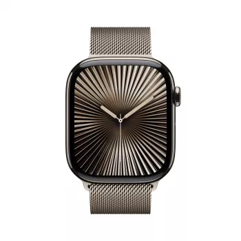 APPLE Watch Series 10 GPS + Cellular 46mm natūralaus titano korpusas su natūralia Milano kilpa - S/M
