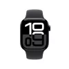 Išmanusis laikrodis Apple Watch Series 10 GPS 42mm Jet Black aliuminio korpusas su juodu sportiniu dirželiu - S/M