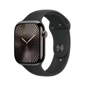 APPLE Watch Series 10 GPS + Cellular 46mm Slate Titanium korpusas su juodu sportiniu dirželiu - M/L