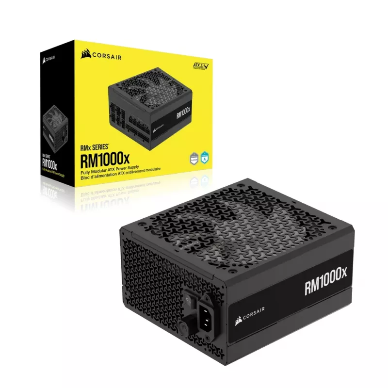 CORSAIR maitinimo blokas - 1000 W RMx serija RM1000x 24 kontaktų ATX juodas