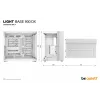 PC korpusas be quiet! LIGHT BASE 900 DX White Full Tower — ATX/EATX palaikymas, stiklinis šonas, kelių spalvų RGB, maks. GPU 495 mm, procesoriaus aušintuvo aukštis 190 mm