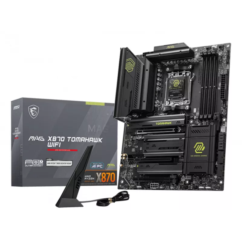 Pagrindinė plokštė MSI MAG X870 TOMAHAWK WIFI — AMD X870, Socket AM5, ATX, DDR5, Wi‑Fi 7, 2,5GbE
