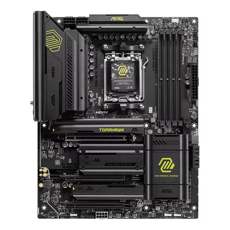 Pagrindinė plokštė MSI MAG X870 TOMAHAWK WIFI — AMD X870, Socket AM5, ATX, DDR5, Wi‑Fi 7, 2,5GbE