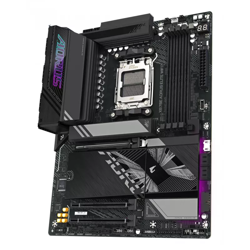 Motininė plokštė GIGABYTE X870E AORUS ELITE WIFI7 ATX, AMD X870E, Socket AM5, DDR5, 4x DIMM, Wi‑Fi 7, 2.5Gb LAN