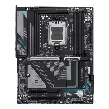 GIGABYTE X870 GAMING X WIFI7 pagrindinė plokštė – palaiko AMD Ryzen 9000 procesorius, 16+2+2 fazių VRM, iki 8000MHz DDR5 (OC), 1xPCIe 5.0 + 2xPCIe 4.0, Wi-Fi 7, 2.5GbE LAN, USB 4