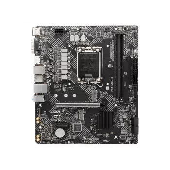 Pagrindinė plokštė MSI PRO H610M-G — Intel H610, LGA 1700, micro ATX, DDR5, 2 DIMM, iki 96 GB, M.2, SATA III, HDMI 2.1, DisplayPort 1.4