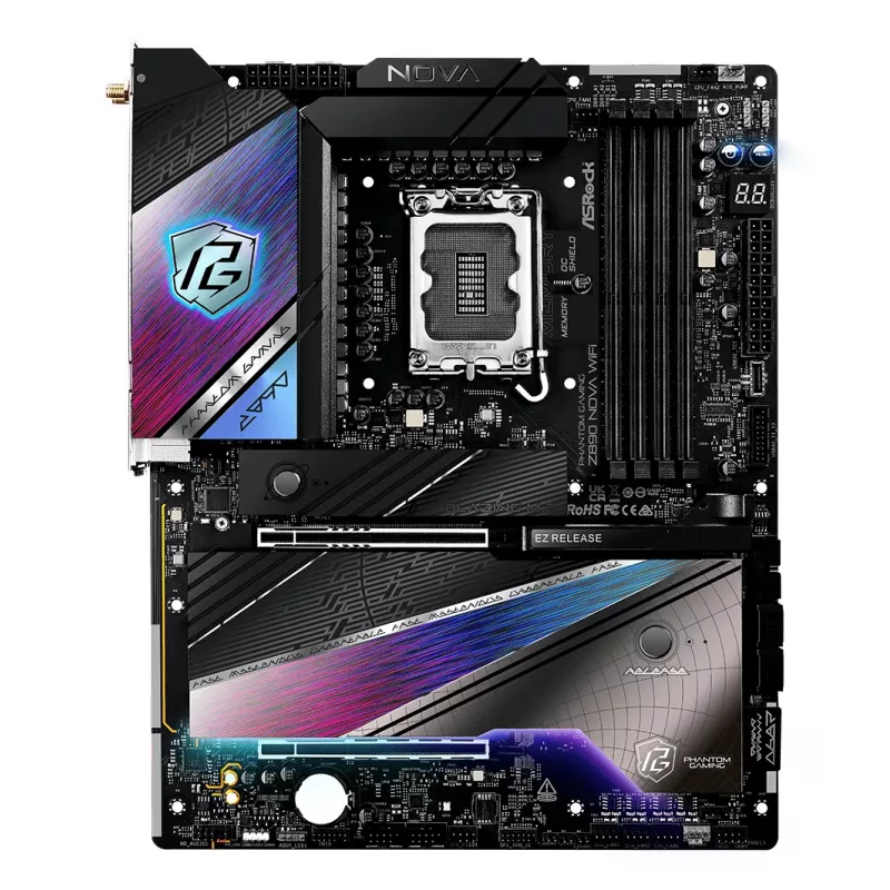 ASRock Motininė plokštė Z890 Nova WiFi LGA1851 Intel Z890 4 x DDR5 1 x HDMI 2.1 TMDS/FRL 8G 2 x Thunderbolt 4 ATX