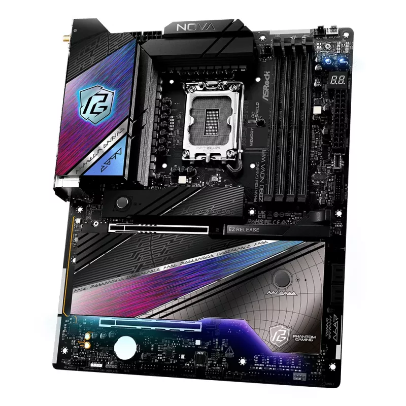 ASRock Motininė plokštė Z890 Nova WiFi LGA1851 Intel Z890 4 x DDR5 1 x HDMI 2.1 TMDS/FRL 8G 2 x Thunderbolt 4 ATX