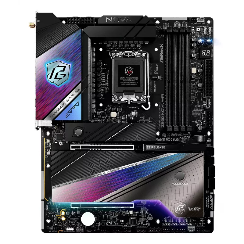 ASRock Motininė plokštė Z890 Nova WiFi LGA1851 Intel Z890 4 x DDR5 1 x HDMI 2.1 TMDS/FRL 8G 2 x Thunderbolt 4 ATX