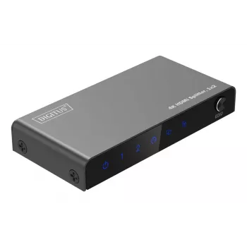 DIGITUS 1x2 HDMI skirstytuvas 4K/60Hz HDCP 2.2 EDID valdymas