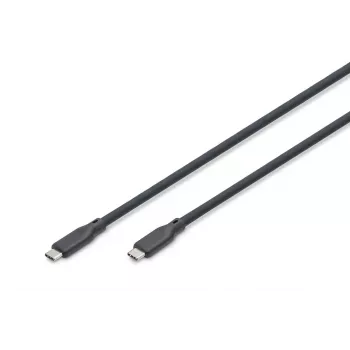 DIGITUS USB silikoninis jungiamasis kabelis USB-C - USB-C USB 3.2 Gen2 10G 4K 100W - 1 m juodas