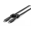 DIGITUS USB silikoninis jungiamasis kabelis USB-C - USB-C USB 3.2 Gen2 10G 4K 100W - 1 m juodas