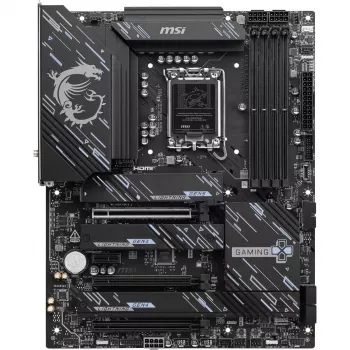 Pagrindinė plokštė MSI Z890 GAMING PLUS WIFI — Intel Z890, LGA 1851, ATX, DDR5, 4x DIMM, Wi‑Fi 7, 5Gb LAN, 4x M.2