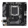 GIGABYTE B650I AX pagrindinė plokštė – AMD Ryzen 9000 serijos procesoriams, 5+2+1 fazių VRM, iki 6400MHz DDR5 (OC), 1xPCIe 4.0 M.2, 2.5GbE LAN, WIFI 6E, USB 3.2 Gen 2