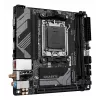 GIGABYTE B650I AX pagrindinė plokštė – AMD Ryzen 9000 serijos procesoriams, 5+2+1 fazių VRM, iki 6400MHz DDR5 (OC), 1xPCIe 4.0 M.2, 2.5GbE LAN, WIFI 6E, USB 3.2 Gen 2