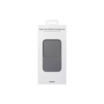 Belaidis įkroviklis Samsung EP-P5400, 15 W, pilka, USB vidaus įkroviklis, suderinamas su ausinėmis, išmaniaisiais telefonais ir išmaniaisiais laikrodžiais