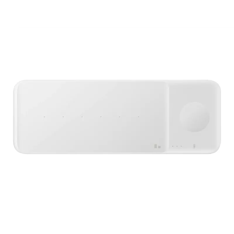 Samsung Wireless Charger Trio ausinėms, išmaniajam telefonui, išmaniajam laikrodžiui, baltas, USB, belaidis įkrovimas, greitasis įkrovimas, vidaus naudojimui