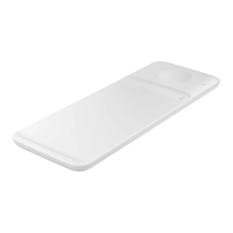 Samsung Wireless Charger Trio ausinėms, išmaniajam telefonui, išmaniajam laikrodžiui, baltas, USB, belaidis įkrovimas, greitasis įkrovimas, vidaus naudojimui