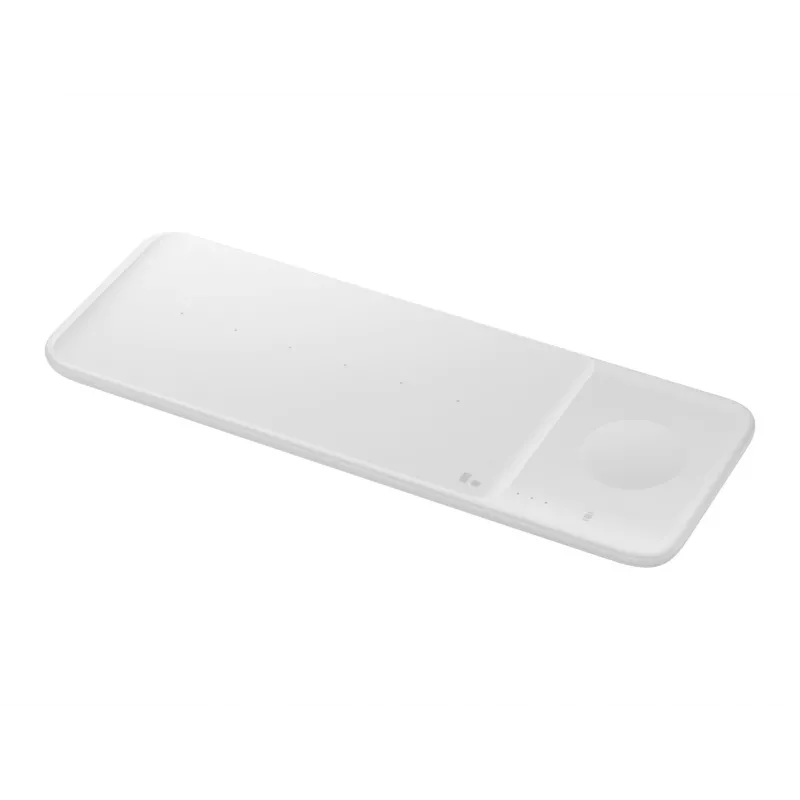 Samsung Wireless Charger Trio ausinėms, išmaniajam telefonui, išmaniajam laikrodžiui, baltas, USB, belaidis įkrovimas, greitasis įkrovimas, vidaus naudojimui