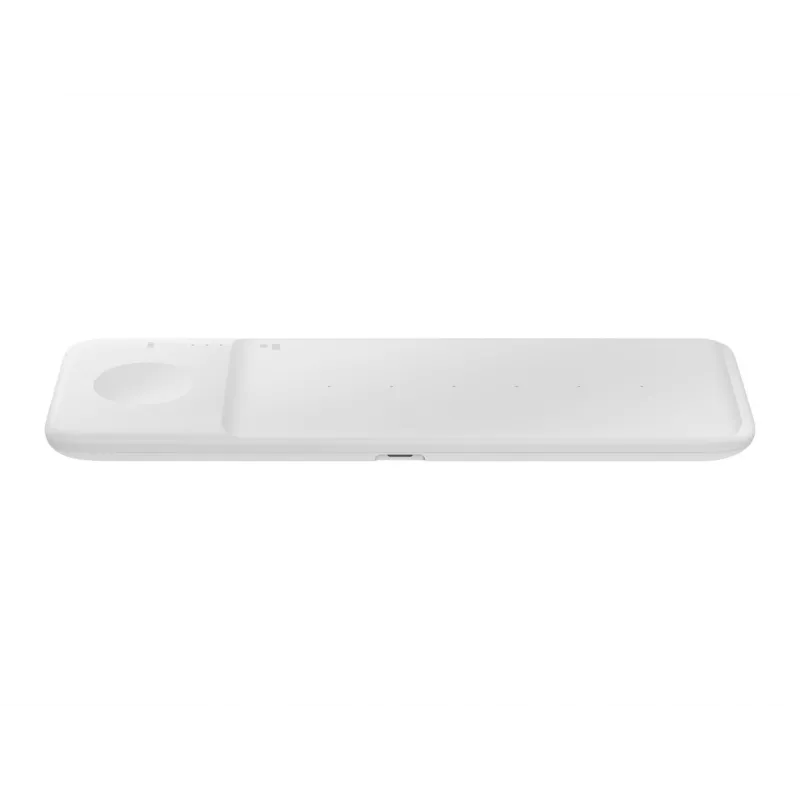 Samsung Wireless Charger Trio ausinėms, išmaniajam telefonui, išmaniajam laikrodžiui, baltas, USB, belaidis įkrovimas, greitasis įkrovimas, vidaus naudojimui