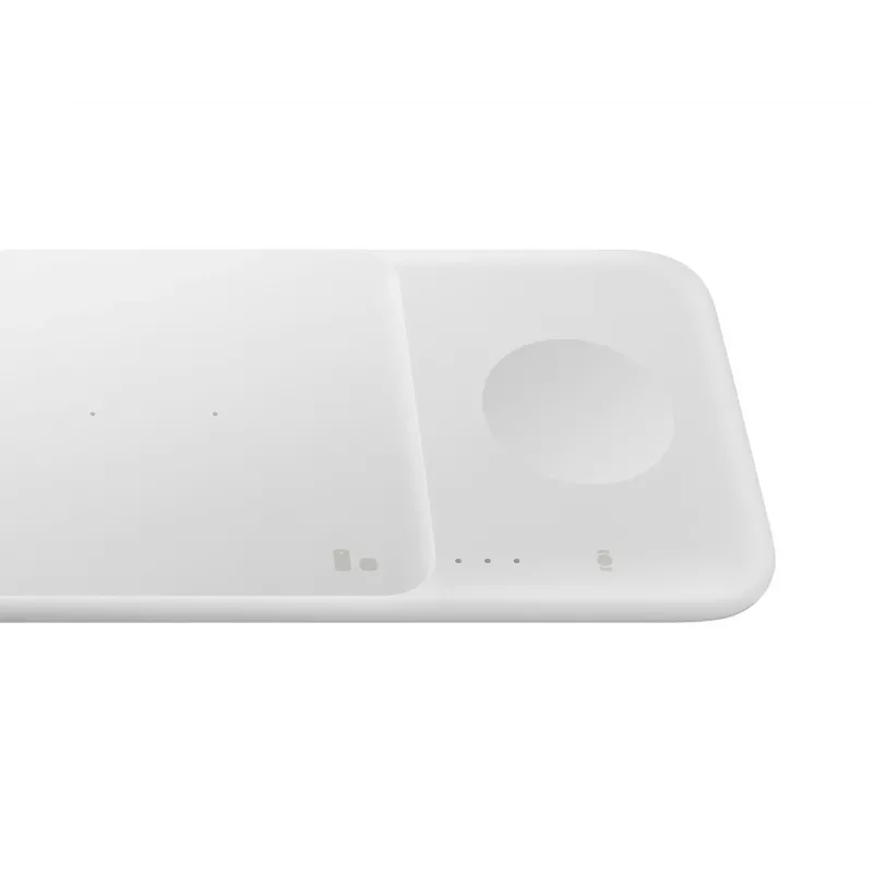 Samsung Wireless Charger Trio ausinėms, išmaniajam telefonui, išmaniajam laikrodžiui, baltas, USB, belaidis įkrovimas, greitasis įkrovimas, vidaus naudojimui