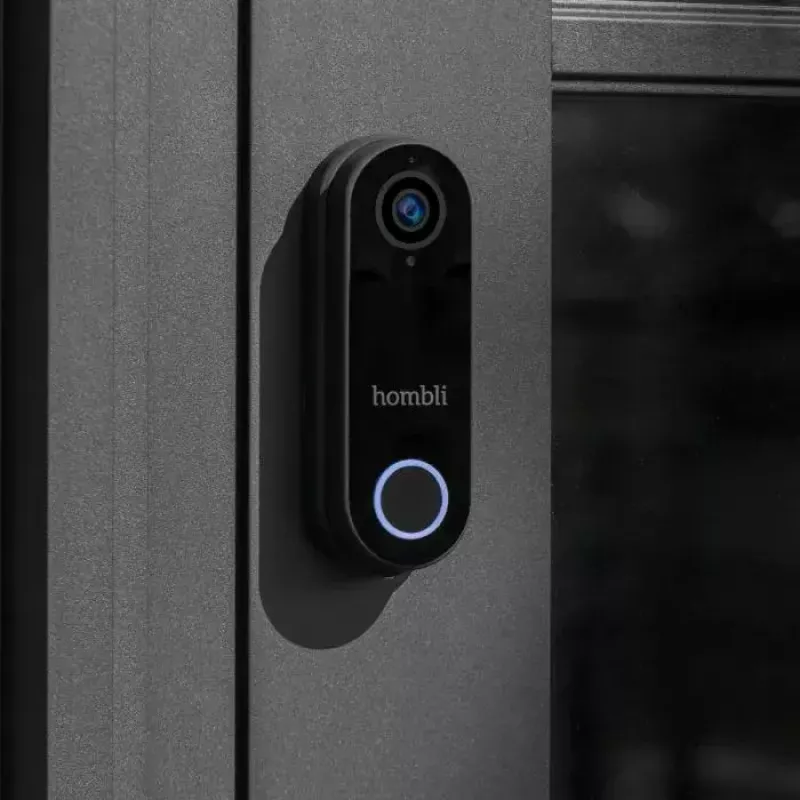 Išmanusis durų skambutis Hombli rinkinys juodas baltas IP65 belaidis 1080p