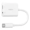 BELKIN Charge Adapter Rockstar 3.5mm Audio + USB-c White
