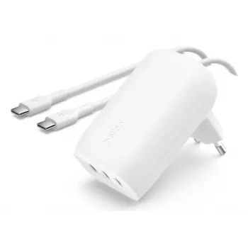 BELKIN Sieninis įkroviklis - Boostcharge - USB-C 3 prievadų įkroviklis - Su PPS 67 W - Baltas